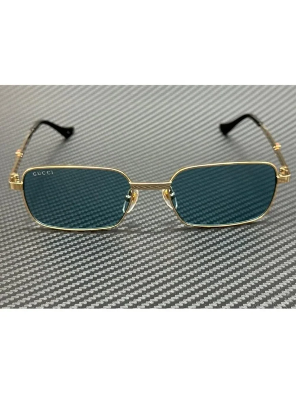 New Gucci Men  Gold Sunglasses 56-18-145